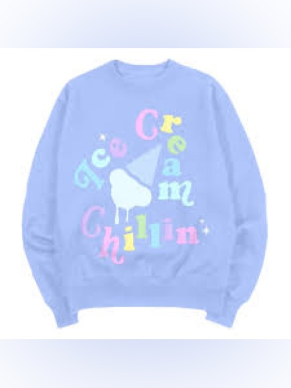 Blackpink x Selena Gomez Ice Cream Crewneck Sweatshirt Size S RARE Single Merch